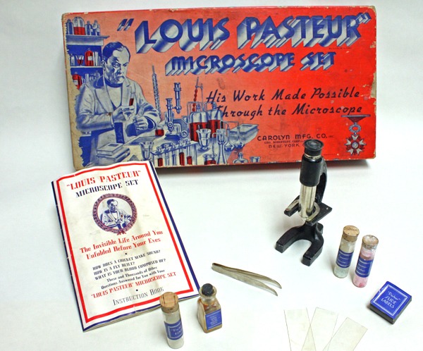 “Louis Pasteur” Microscope Set by Carolyn Manufacturing, a U.S